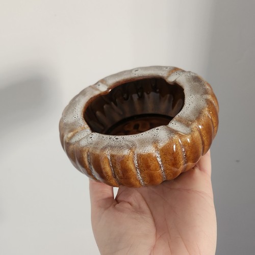 Vintage ceramic brown drip - ceramic,