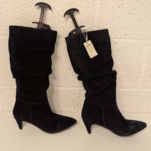 Monsoon black suede mid - black, mid-calf