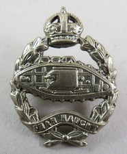 Military Collar Badge Royal Tank Corps / Regiment British Army Facing Left