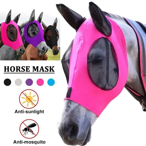 Breathable mesh horse fly mask - fly,