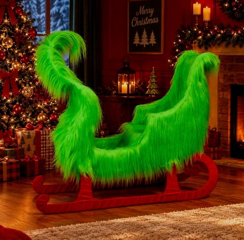 Large grumble green fur - large,
