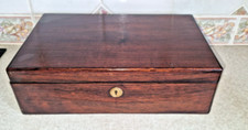 ANTIQUE GEORGIAN ROSEWOOD MEDICAL APOTHECARY  VELVET LINED CASE  16" X 10" VGC
