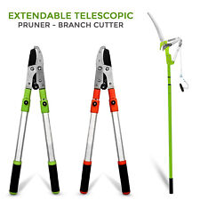 TELESCOPIC GARDEN LOPPER EXTENDABLE TREE HIGH BRANCH PRUNER CUTTER + 30cm SAW