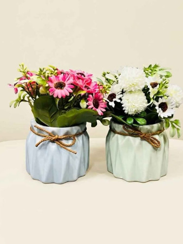 Fake flowers pastel ceramic - pastel,