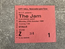 THE JAM GIG TICKET NEWCASTLE