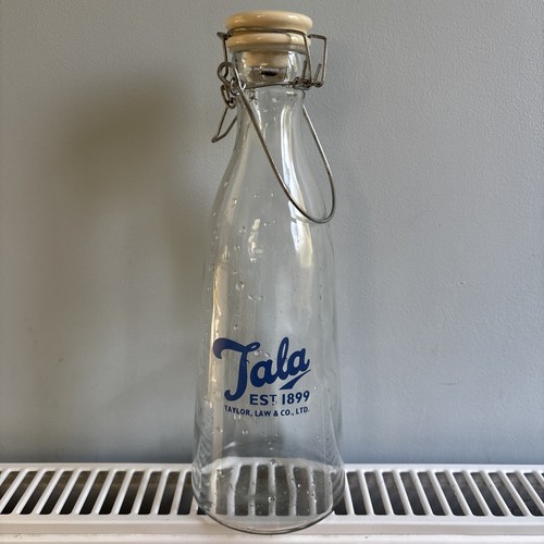 Vintage tala glass milk bottle - milk,