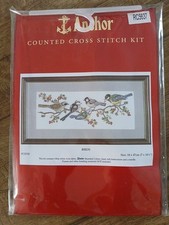 Anchor Counted Cross Stitch Kit BIRDS  Blue Tits 16 Count