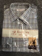 BNWT. EWM LONG SLEEVED CHECK SHIRT, SMALL 35-37 CHEST