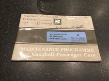 1990 VAUXHALL NOVA 1.6i GTE service book all Vauxhalls from 1990 9 stamps