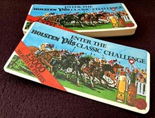 10X HOLSTEN PILS Vintage 7x3½" Rectangular Beer Drip Mat Coaster Pub Bar Mancave