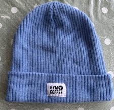Gym + Coffee Blue Beanie. Unwanted Gift. Never Worn.