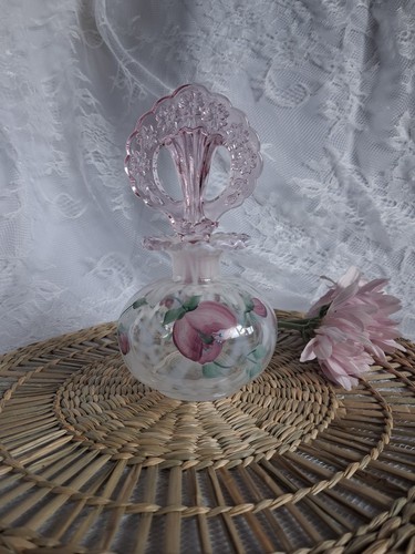 Fenton iridized perfume bottle - perfume,