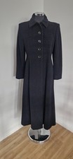 Vintage Laura Ashley Long Coat 8/10 Full Length Steampunk Victorian READ Maxi 