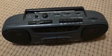 Vintage Sanyo Double Cassette tape recorder AM/FM Radio MW-8012L