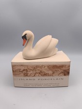 Hand Painted Isle of Arran Scotland Porcelain Ceramic Swan Bird Figurine Gift