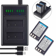 2X Battery + Dual Charger for EN-EL9 MH-23 Nikon D3000 D60 SLR Digital Camera