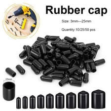END CAP Rod Thread Bar Screws Bolts Tubes SILICONE RUBBER PLASTIC Cover Soft PVC