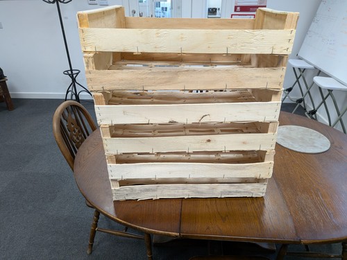 Large stackable wooden tray - 6,