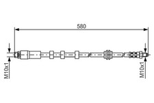 Flexible brake hose 1 987 476 093 BOSCH for BMW 5 5 Touring 6 6 Convertible