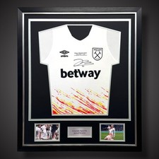 Deluxe Framed - Jarrod Bowen Hand Signed West Ham Football Shirt With COA £279