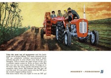 Vintage Massey Ferguson 35 Tractor Potato Lifting Poster Brochure Picture Art A3