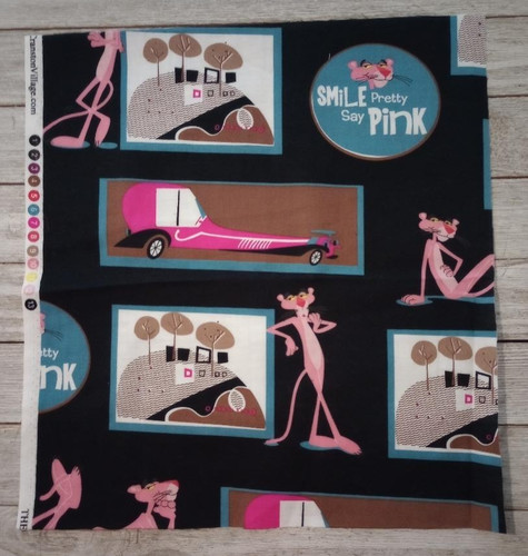 Pink panther fun fabric - panther,