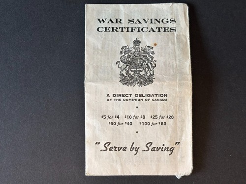 War savings certificate with - war,