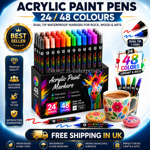 Acrylic paint pens colours - acrylic, 48