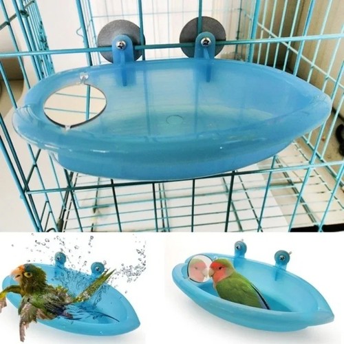 Hanging bird bath tub - hanging, cage