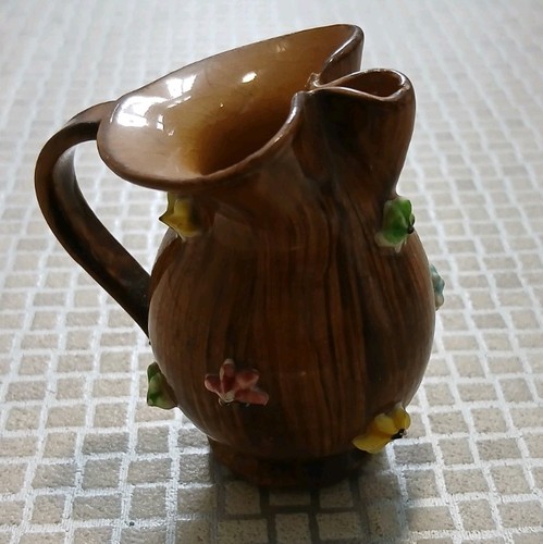 Vintage pottery brown ceramic - pottery,