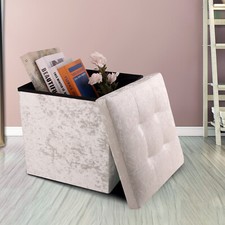 Crushed Velvet Ottoman Foot