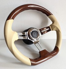 Steering Wheel wood Beige