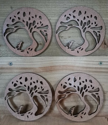 Wooden laser cut - , moon