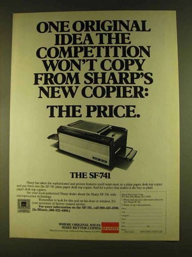 1980 sharp 741 copier - sharp,
