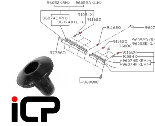 Genuine side skirt pin - side,