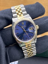 Rolex Datejust Gents Watch 16233 Box Papers Factory Blue  (1102)