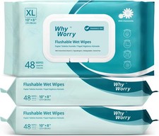Flushable Adults Wipes Extra
