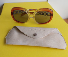 Vintage 1970s Oversized Square Sunglasses With Polaroid Case Made In Italy
