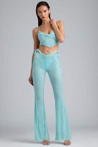 Polly trousers womens blue - trousers,