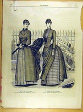 Original Old Antique Print