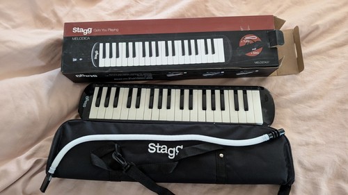 Black plastic melodica - , with