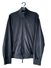Men's Armani Exchange Tracksuit Top Zip up Black Size Small Slim Fit