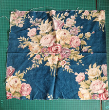 Vintage floral fabric panel - fabric,