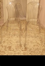 Set of 2 Accent Chairs Acrylic