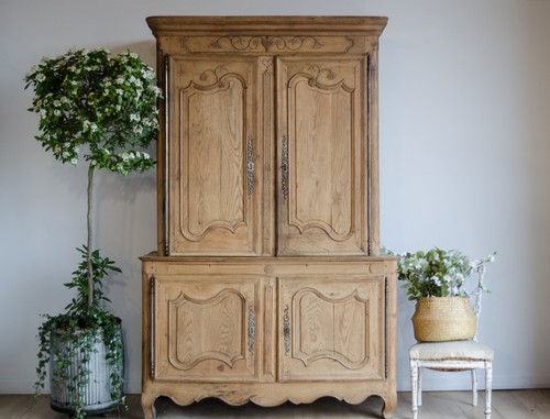 Antique french oak dresser - oak, /