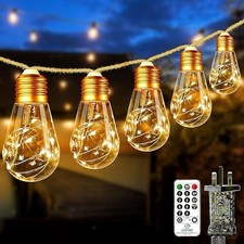 btfarm Outdoor Festoon Lights Mains Powered with Remote Control, 29.5FT/9M Water