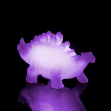 Glow Stegosaurus Dinosaur LED Light Perfect Kids Bedside Night Light - Purple