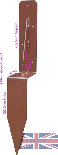 Fence post support spike - fence,