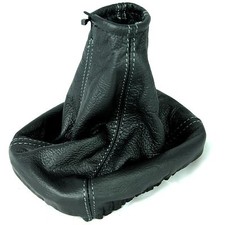 VAUXHALL COMBO CORSA B C GREY STITCH GEAR STICK GAITER BOOT BLACK LEATHER COVER