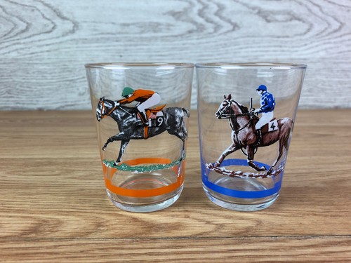 Vintage horse racing glass - vintage,